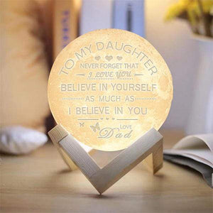 Dad Daughter- 3D Print Moon Light - Believe in yourself