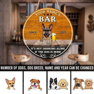 Customized Tavern dog and drink Customized Wood Sign