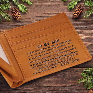 Dad To Son - Genuine Premium Leather Card Wallet