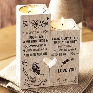 To My Love - You're My Missing Piece - Candle Holder