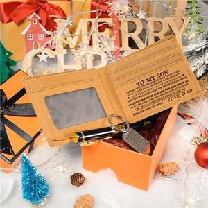 Dad To Son - Never Lose - Wallet Keychain Pen Gift Set