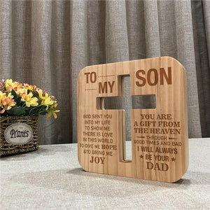 Dad To Son - God Sent You Into My Life - Cross Lamp