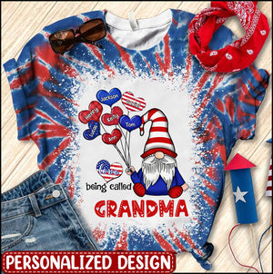 4th of July Independence Day Dwarf Grandma Mom Sweet Balloon Heart Kids Personalized 3D T-Shirt