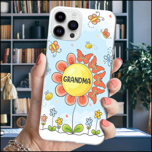 Personalized Cute Lovely Flower Grandma Auntie Mom Butterfly Phone Case