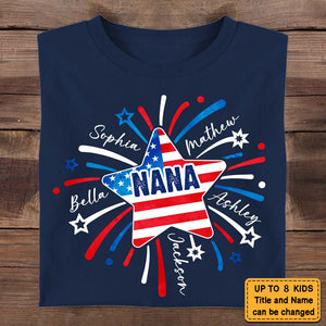 Personalized Grandma Fireworks Shirt-Sweatshirt