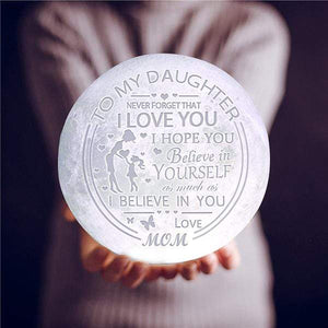 Mom Daughter- 3D Print Moon Light - Believe in yourself