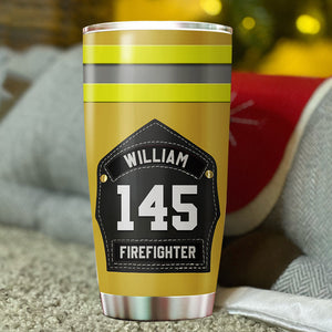 Personalized Firefighter Helmet Shields and Fronts Tumbler Gift For Firefighter