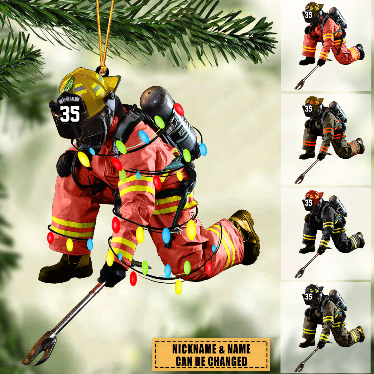 Firefighter Forever - Christmas Firefighter Ornament