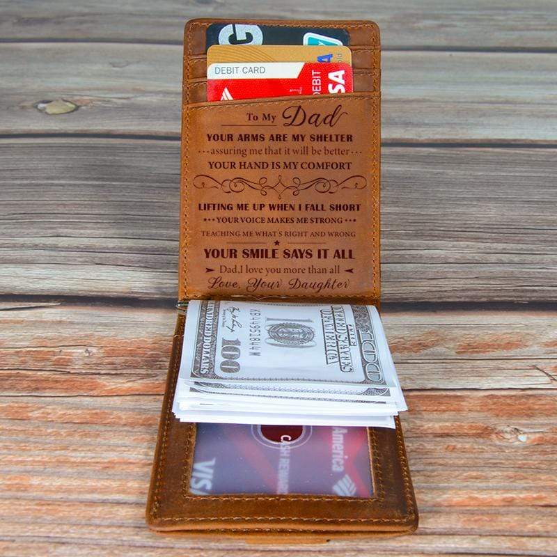 Daughter To Dad - Shelter - Money Clip Wallet