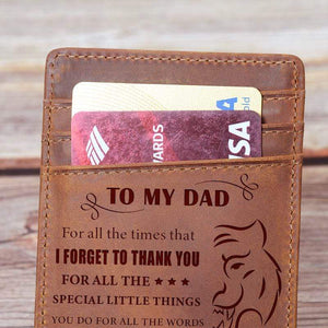 Daughter To Dad - Thank You For All - Money Clip Wallet