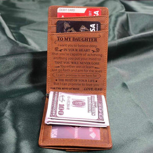 Dad To Daughter - Never Lose - Money Clip Wallet