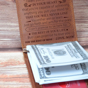 Mom To Son - Never Lose - Money Clip Wallet