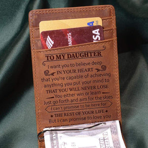 Dad To Daughter - Never Lose - Money Clip Wallet