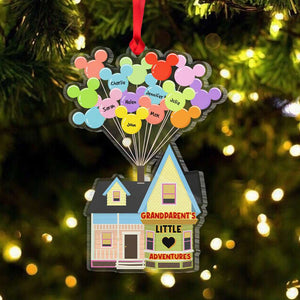 Grandparent's Little Adventures Personalized Acrylic Ornament