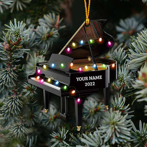 Piano - Personalized Christmas Ornament