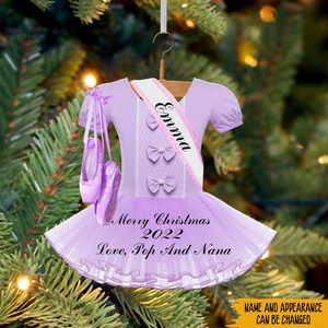 Ballet Christmas Custom Ornament Ballerina Dancing Dress Personalized Gift