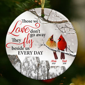 Personalized Cardinal Memo Circle Ornament OB281 87O53