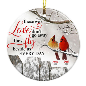 Personalized Cardinal Memo Circle Ornament OB281 87O53