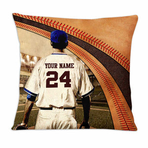 Love Baseball Player Pillow