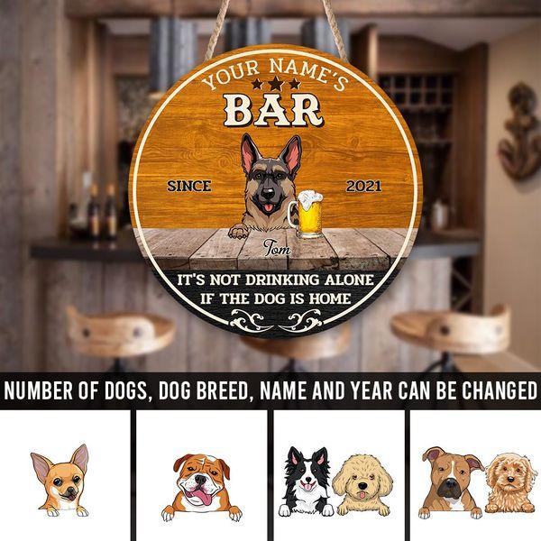 Customized Tavern dog and drink Customized Wood Sign