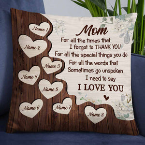 Personalized Mother's Day Mom Grandma Pillow