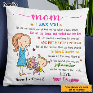 Personalized Mother's Day Mom Grandma Pillowcase