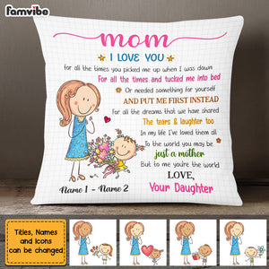 Personalized Mother's Day Mom Grandma Pillowcase