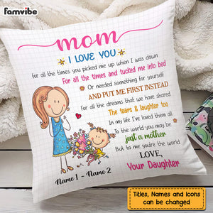 Personalized Mother's Day Mom Grandma Pillowcase