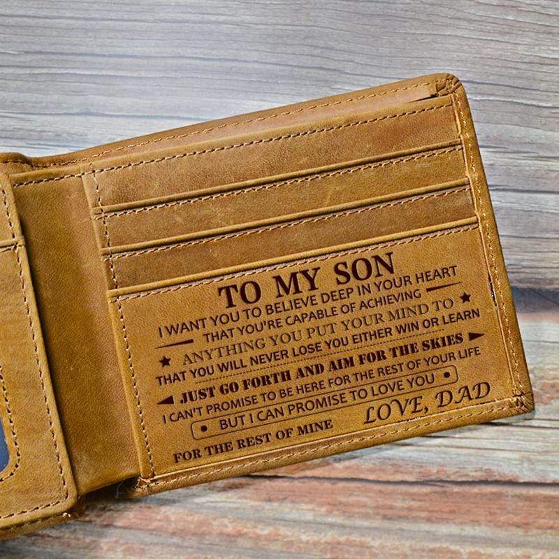 Dad To Son - Genuine Premium Leather Card Wallet