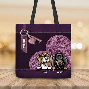 Dog Personalized All Over Tote Bag, Personalized Gift for Dog Lovers, Dog Dad, Dog Mom - TO185PS05