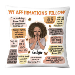 Christian Affirmations Pillow