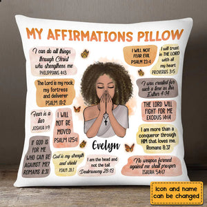 Christian Affirmations Pillow