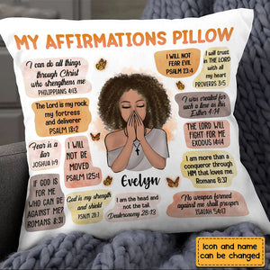 Christian Affirmations Pillow