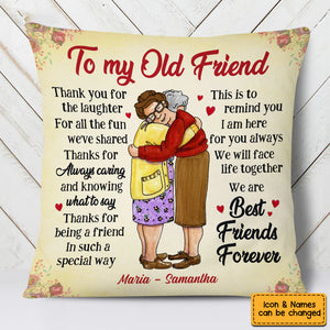 Thank You Old Friends Forever Pillow