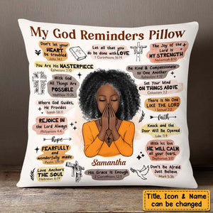 Christian Affirmations God Says I Am Pillow