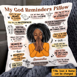 Christian Affirmations God Says I Am Pillow