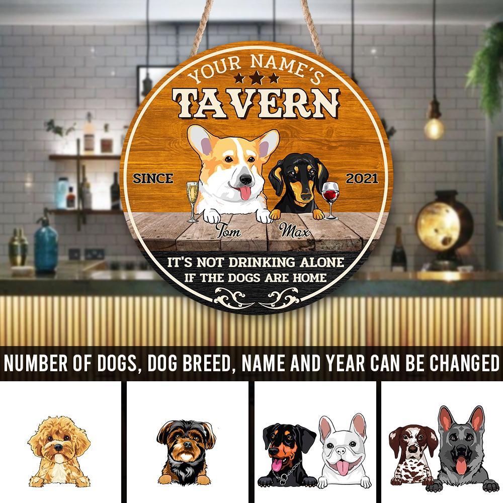 Customized Tavern dog and drink Customized Wood Sign