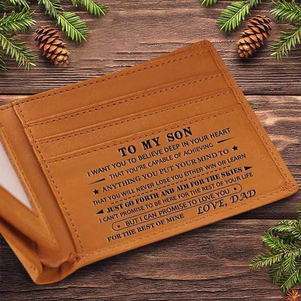 Dad To Son - Genuine Premium Leather Card Wallet