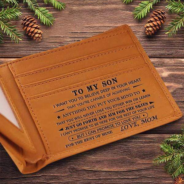 Mom To Son - Genuine Premium Leather Card Wallet