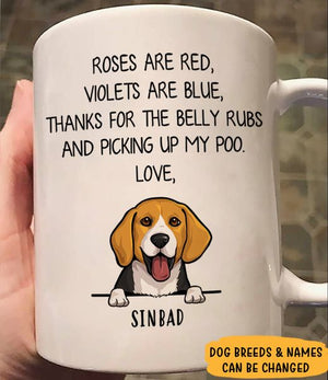 Roses are Red Violets Are Blue, Personalized Mug, Custom Gift for Dog Lovers