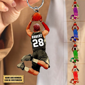 Personalized Basketball Player Acrylic Keychain For Basketball Lovers