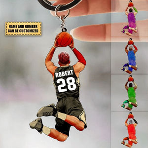 Personalized Basketball Player Acrylic Keychain For Basketball Lovers