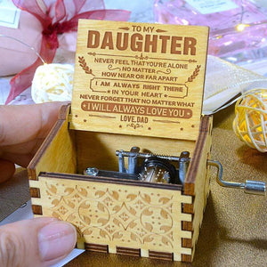 Dad To Daughter - I Will Always Love You - Engraved Music Box