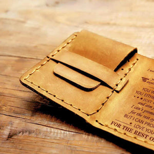 To My GrandSon - Premium Cow Leather Trifold Wallet