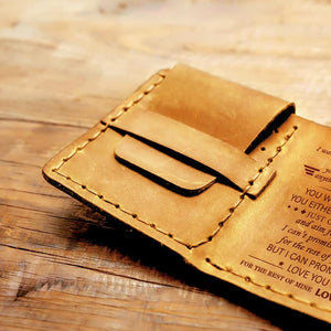 Dad To Son - Premium Cow Leather Trifold Wallet