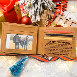 To My GrandSon - Genuine Premium Leather Card Wallet