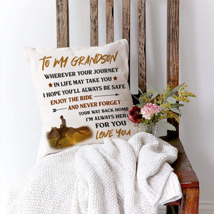 To My Grandson - Enjoy The Ride - Pillow Case