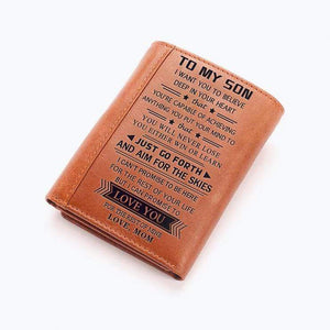 Mom To Son - Genuine Premium Leather Wallet