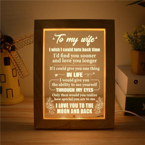 Husband To Wife - How Special You Are To Me - Frame Lamp