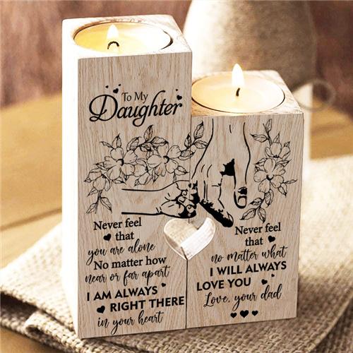Dad To Daughter - I Will Always Love You - Candle Holder